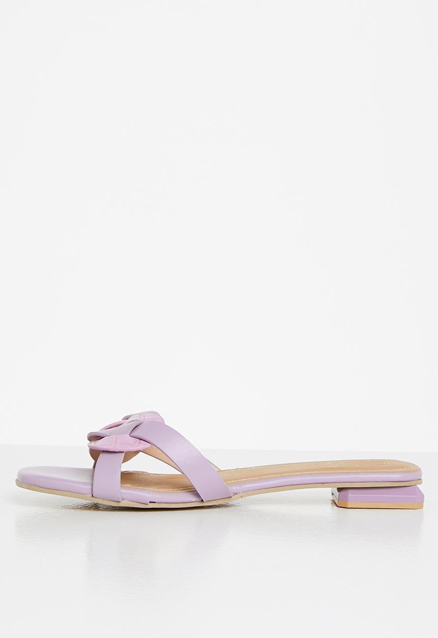 Seduction - Woven detail sandal - lilac