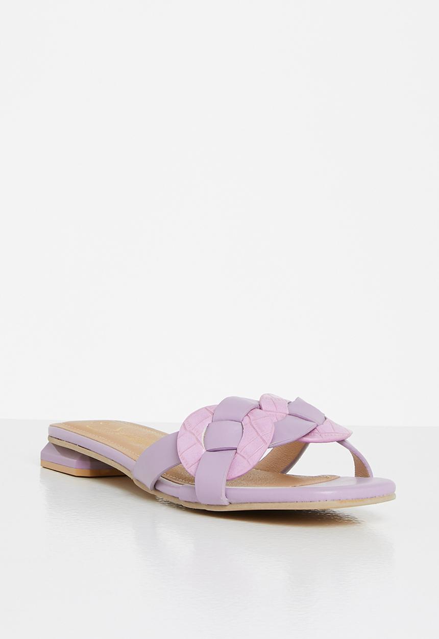 Seduction - Woven detail sandal - lilac