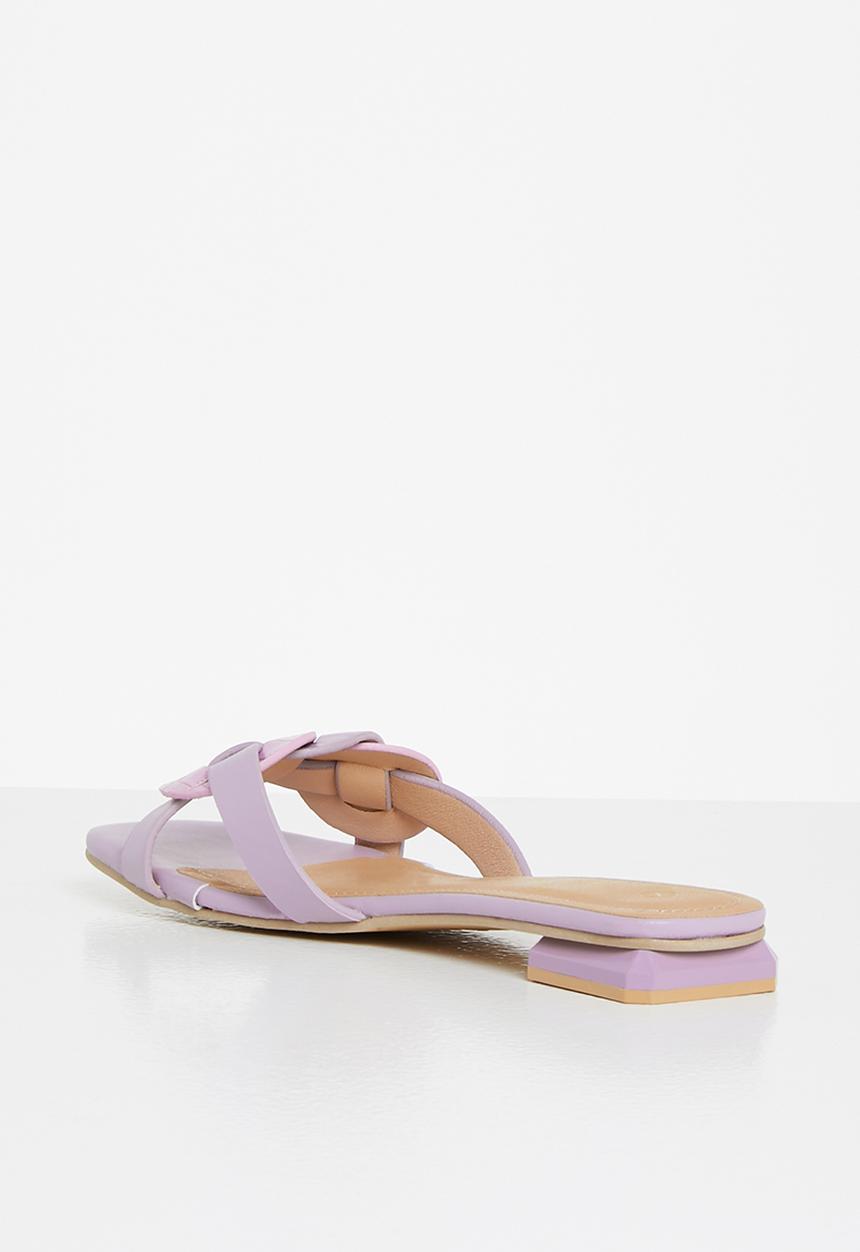 Seduction - Woven detail sandal - lilac