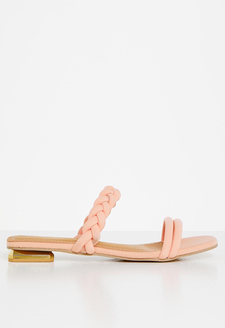Seduction - Plaited sandal - plush mink