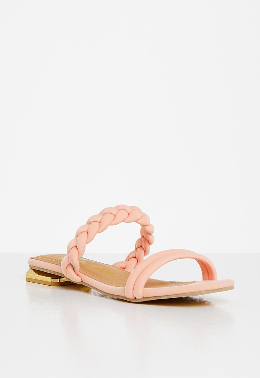 Seduction - Plaited sandal - plush mink