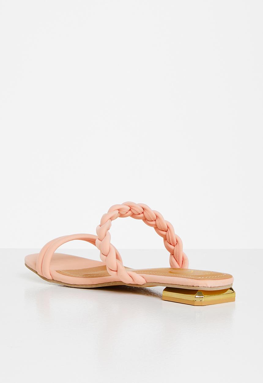 Seduction - Plaited sandal - plush mink