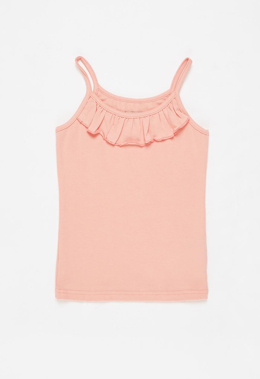Pop Candy - Girls 2 pack cami - neutral & peach 