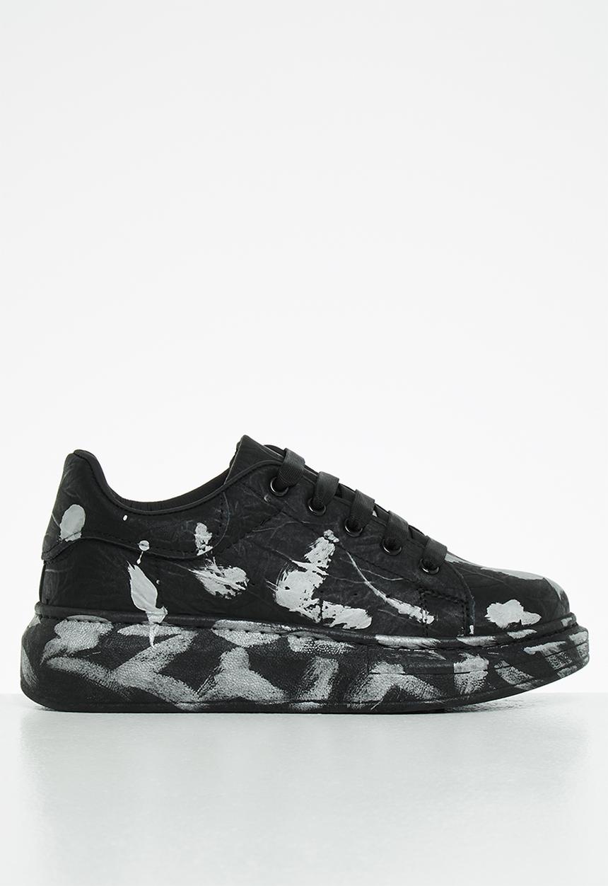 UrbanArt - Hype 2 wax sneaker - silver & black