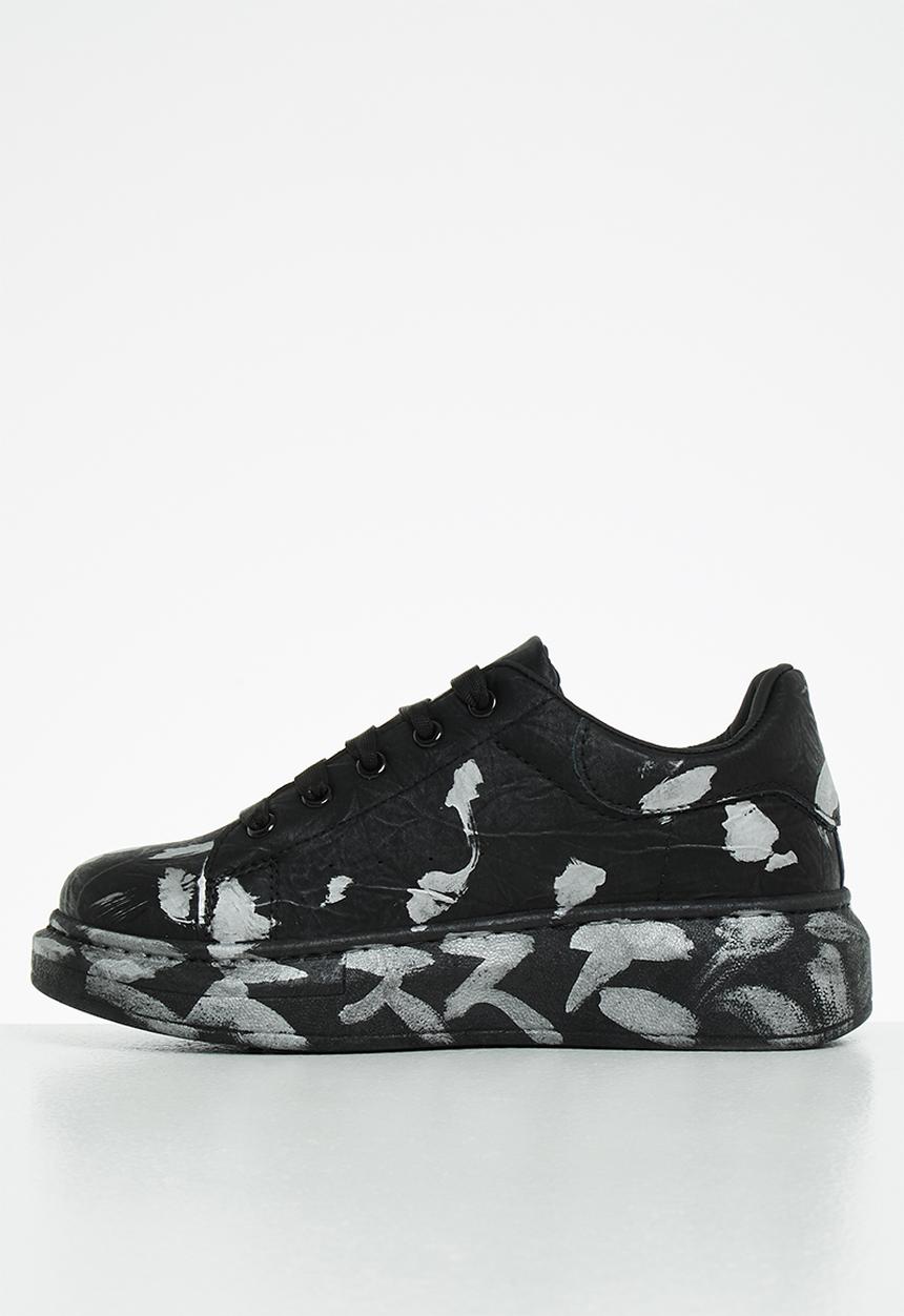 UrbanArt - Hype 2 wax sneaker - silver & black