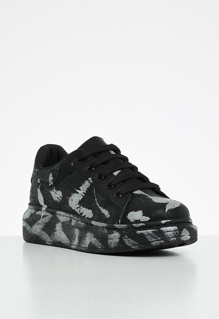 UrbanArt - Hype 2 wax sneaker - silver & black