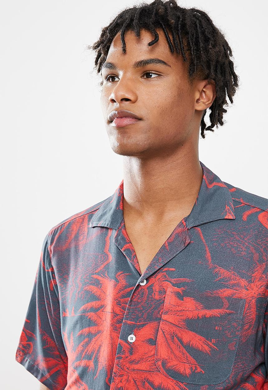 Fox - Bad trip short sleeve woven - dark indigo