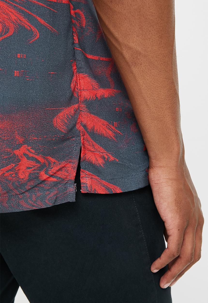 Fox - Bad trip short sleeve woven - dark indigo