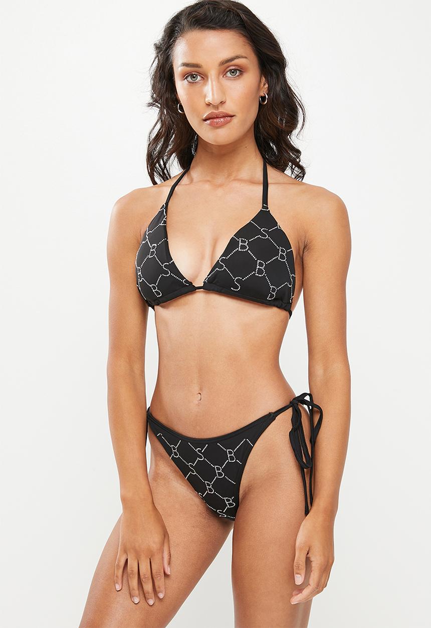 SISSY BOY - Bao bling logo bikini bottom - black