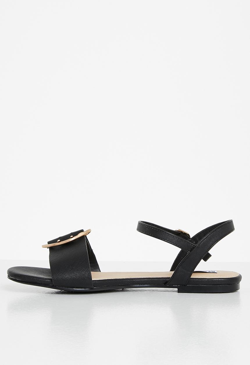 Madison® - Gretchen big buckle sandal - black