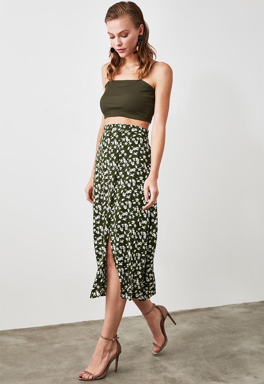 Trendyol - Hakitw skirt - khaki
