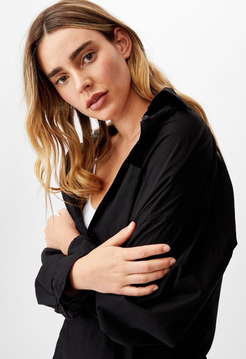 Cotton On - Dad shirt - black