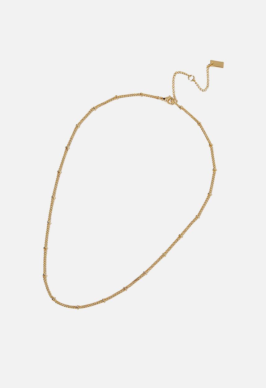 Rubi - Premium single chain necklace - gold plated satellite chain