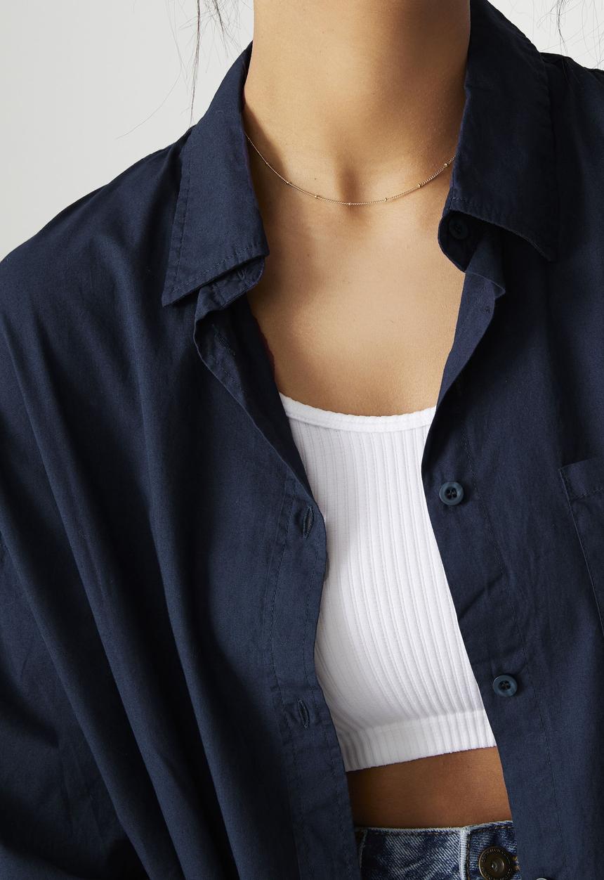 Cotton On - Dad shirt - medieval blue