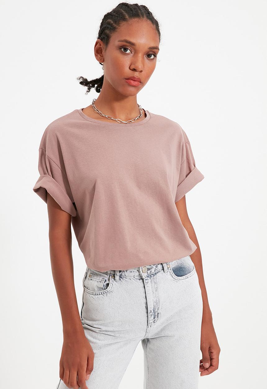 Trendyol - Vizonk t-shirt - mink