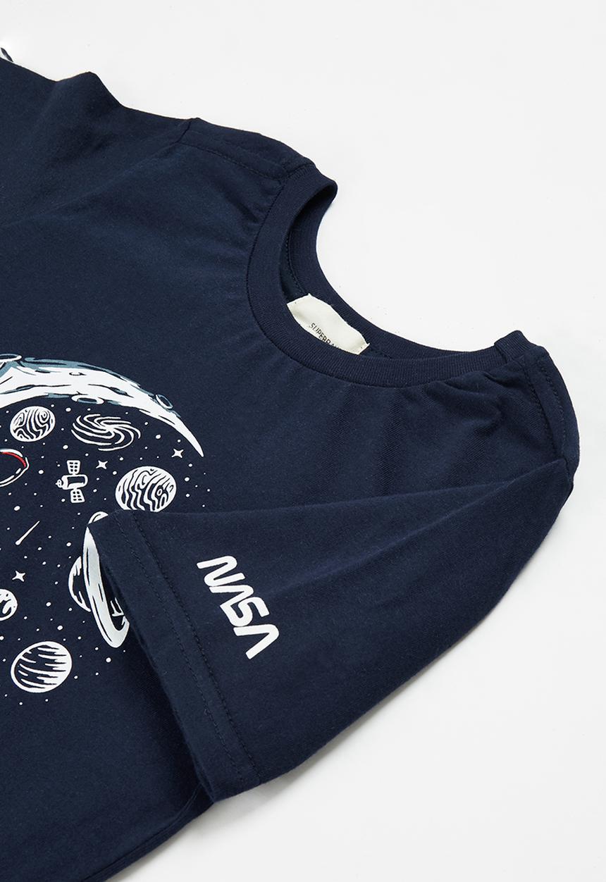 Superbalist Kids - NASA tee & shorts set - navy/grey