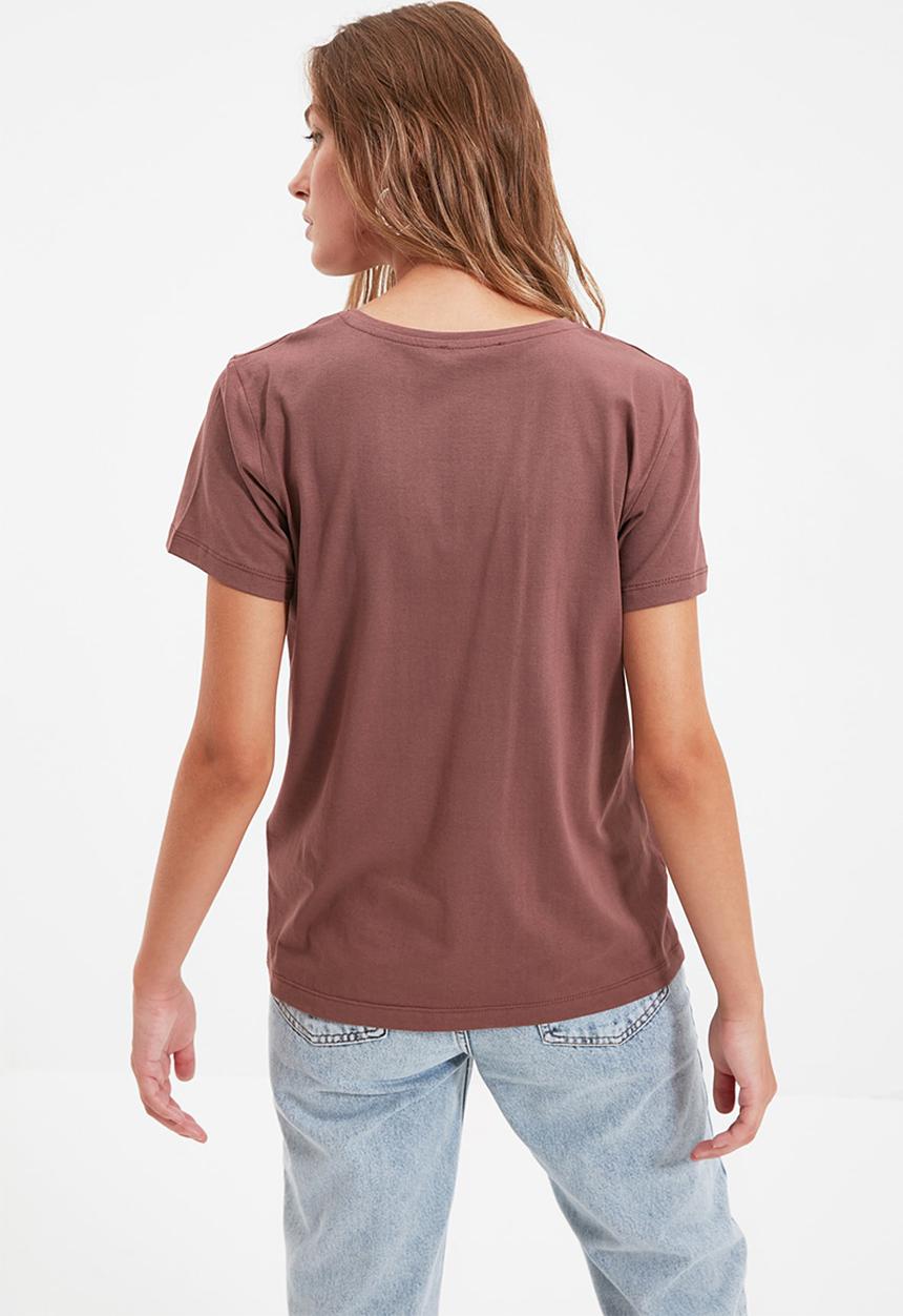 Trendyol - Kahverengi-bej t-shirt 2-pack - brown & beige