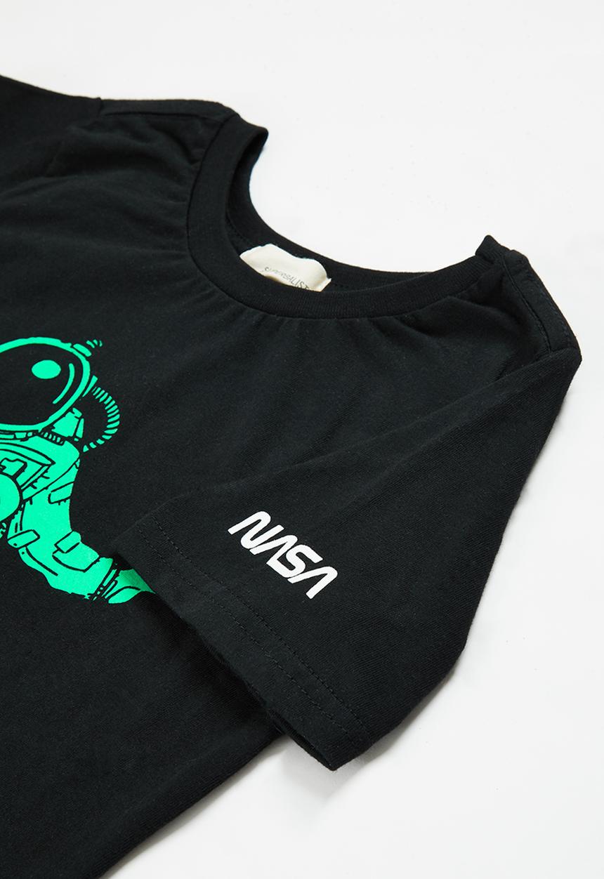 Superbalist Kids - NASA tee & shorts set - black & grey