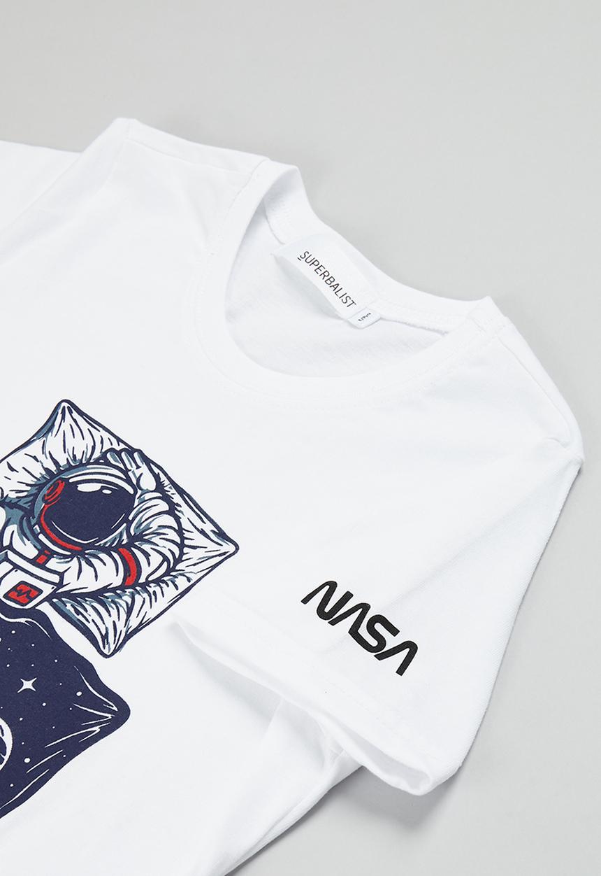 Superbalist - Tee & shorts pj set - white & navy