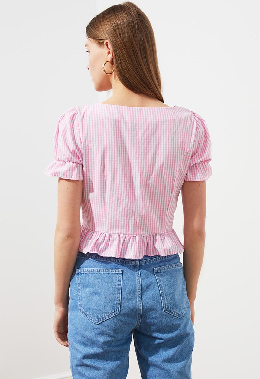 Trendyol - Buttoned blouse - pink