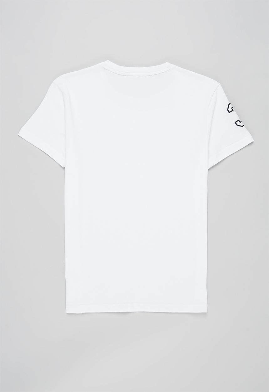 POLO - Boys James numerical v-neck tee - white