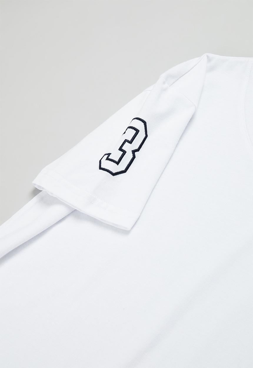 POLO - Boys James numerical v-neck tee - white