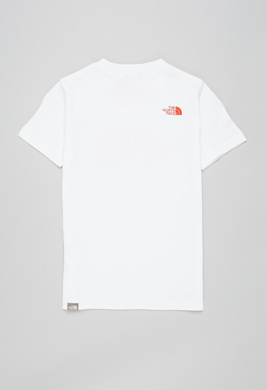 The North Face - Short sleeve easy tee - white/red orange