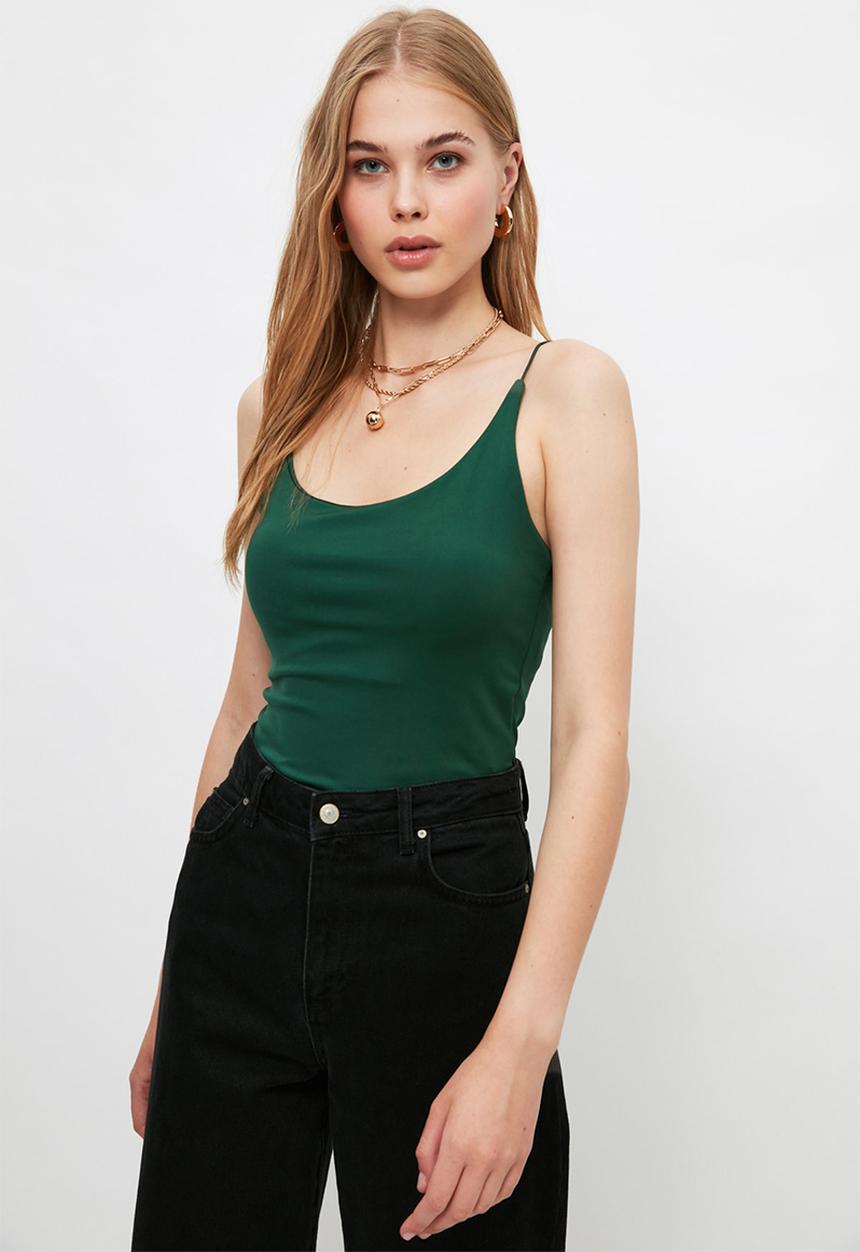 Trendyol - Snap knitted bodysuit - emerald