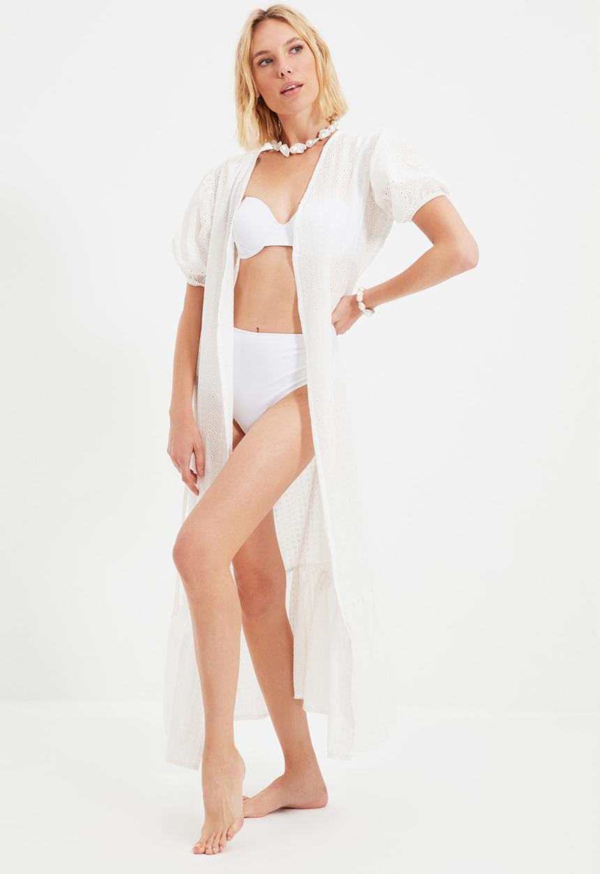 Trendyol - Brode kimono - white