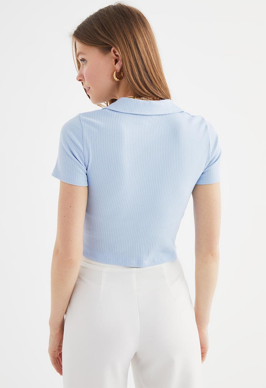 Trendyol - Açık mavi T-shirt - clear blue
