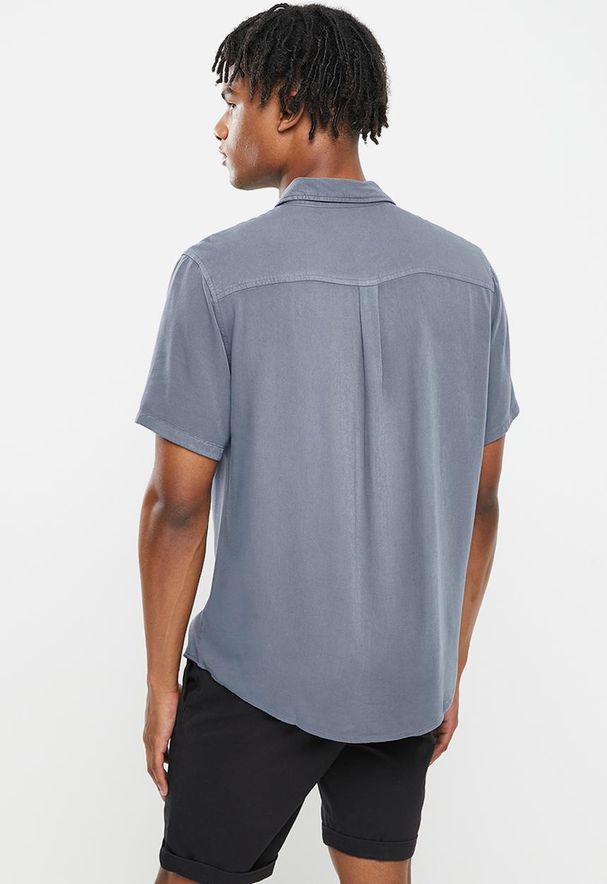 Cotton On - Cuban short sleeve shirt - grey