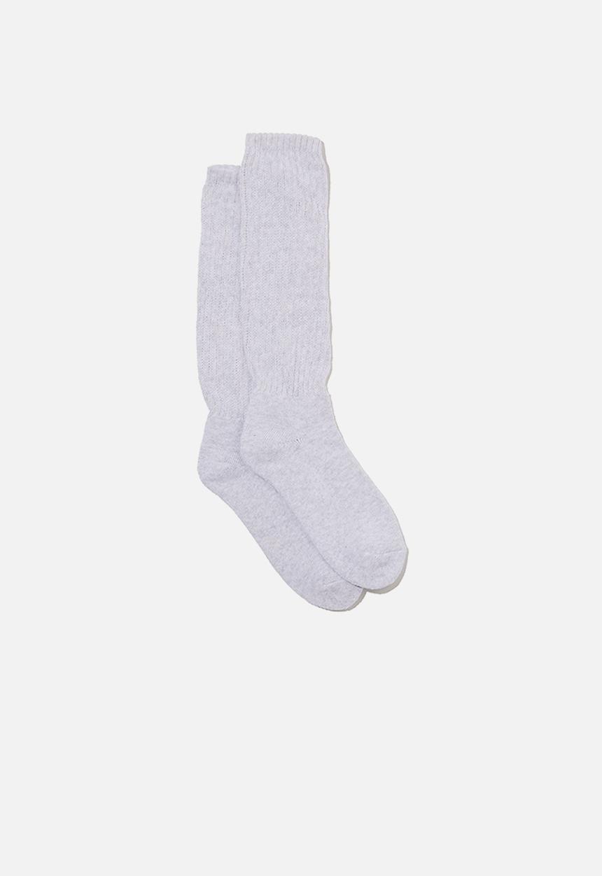 Rubi - Chunky knit dad sock - grey marle
