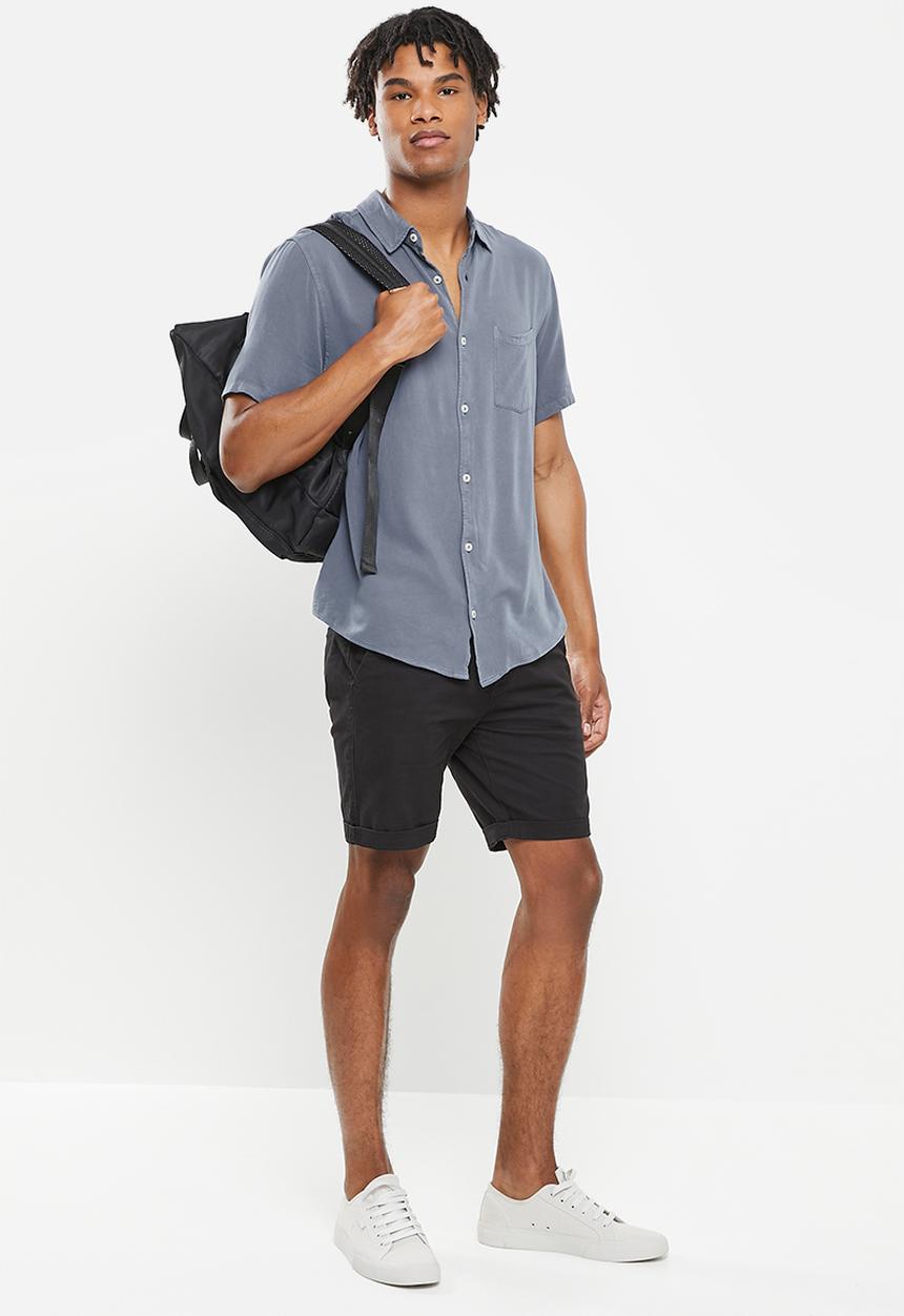 Cotton On - Washed chino short - pigment black