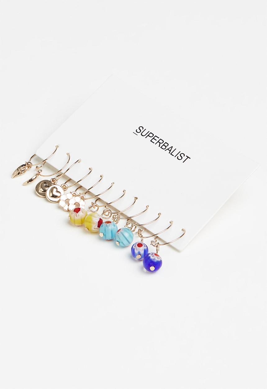 Superbalist - Hoop variety earring pack - multi