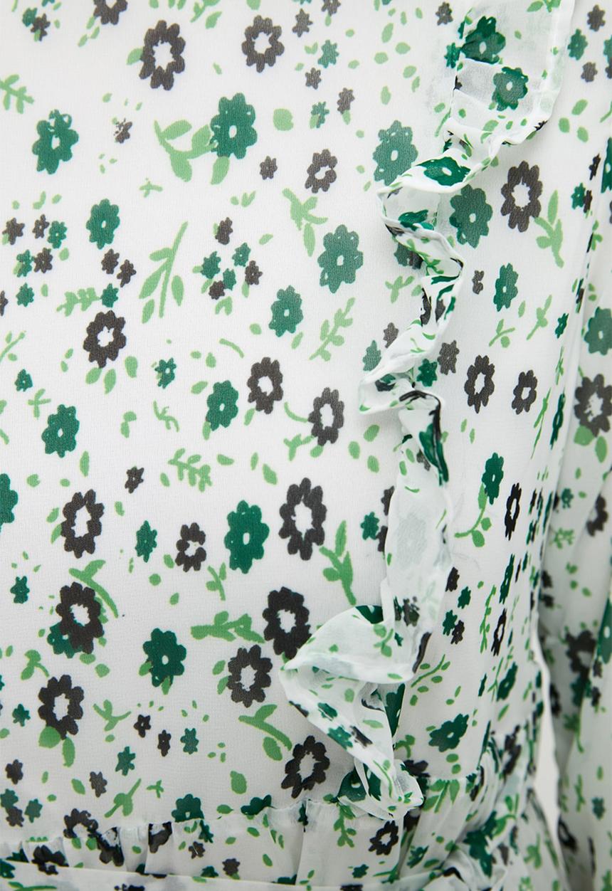 Trendyol - Shirt collar dress - green