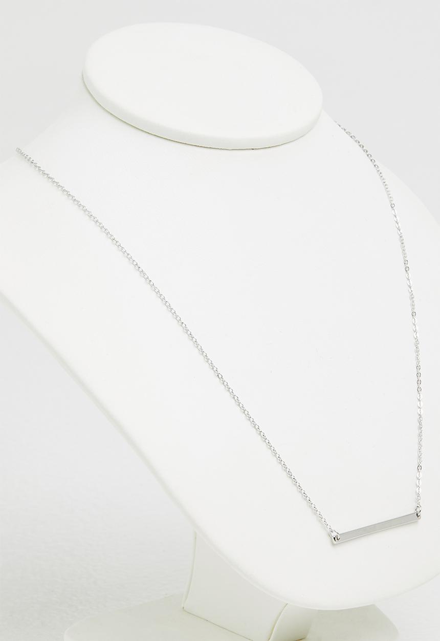 Superbalist - Sterling silver bar pendant necklace - silver