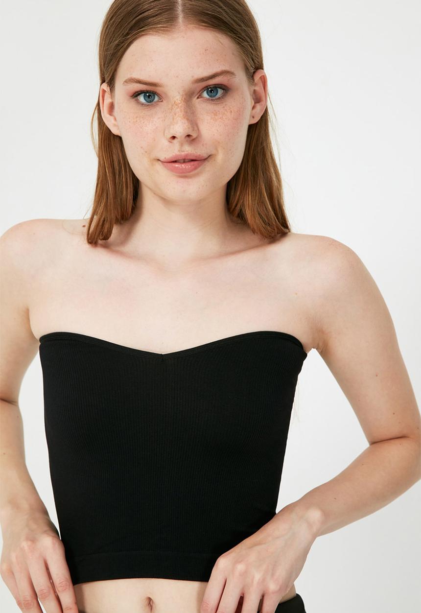 Trendyol - Seamless sports crop - black