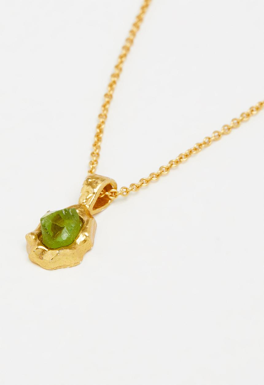 MANGO - Crystal pendant necklace - gold