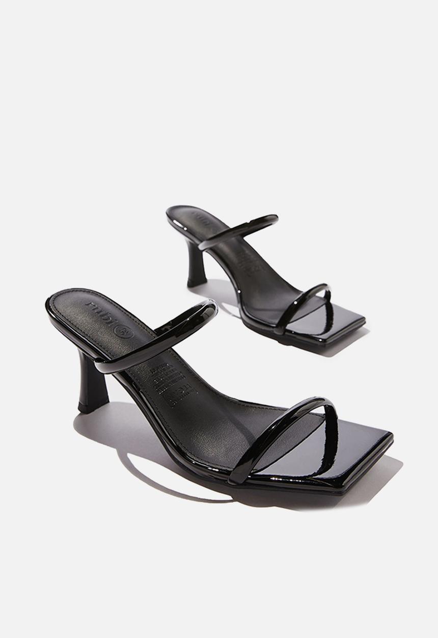 Cotton On - Danika tubular low mule - black patent pu
