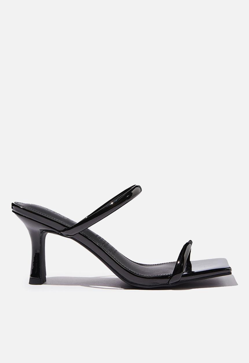 Cotton On - Danika tubular low mule - black patent pu