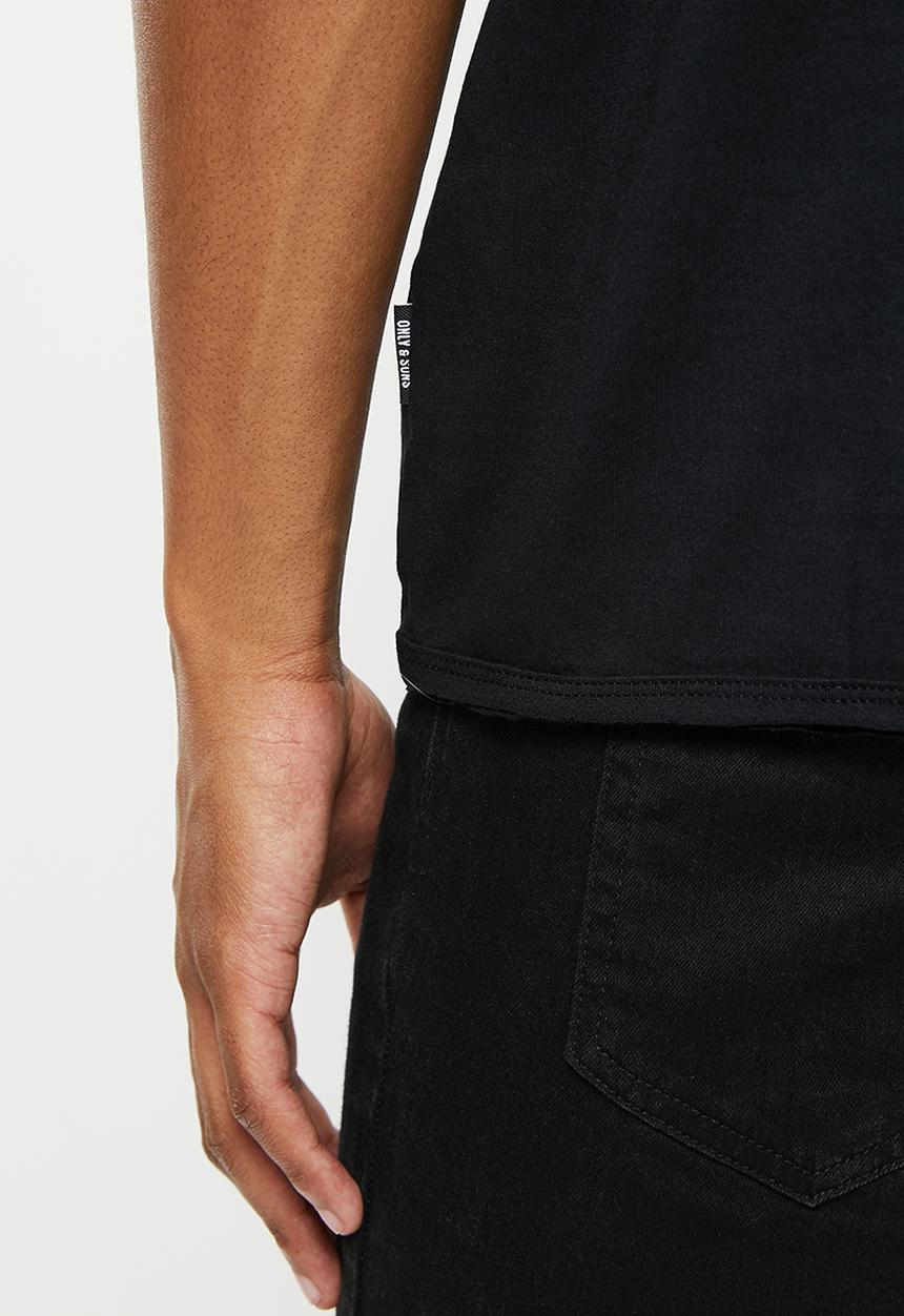 Only & Sons - Metallica reg raw edge tee - black