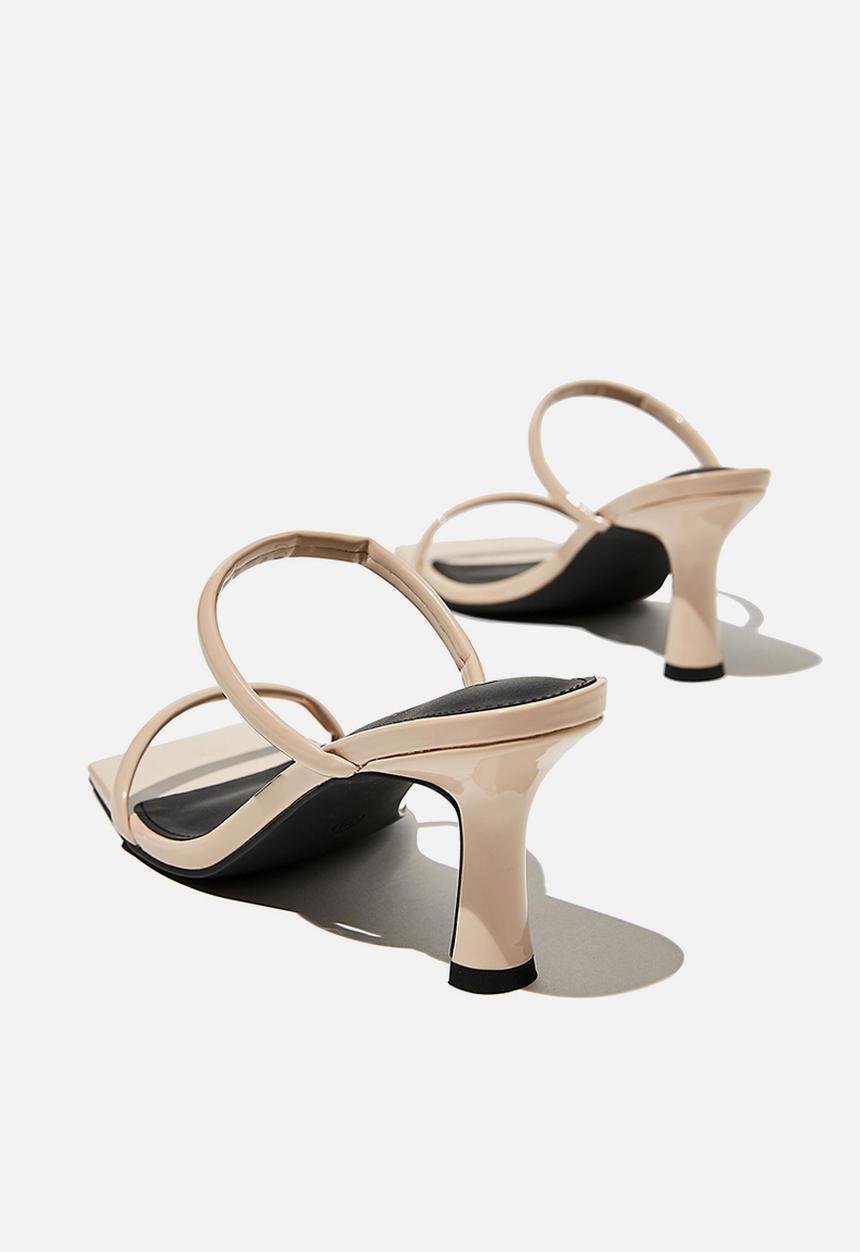 Cotton On - Danika tubular low mule - taupe patent pu