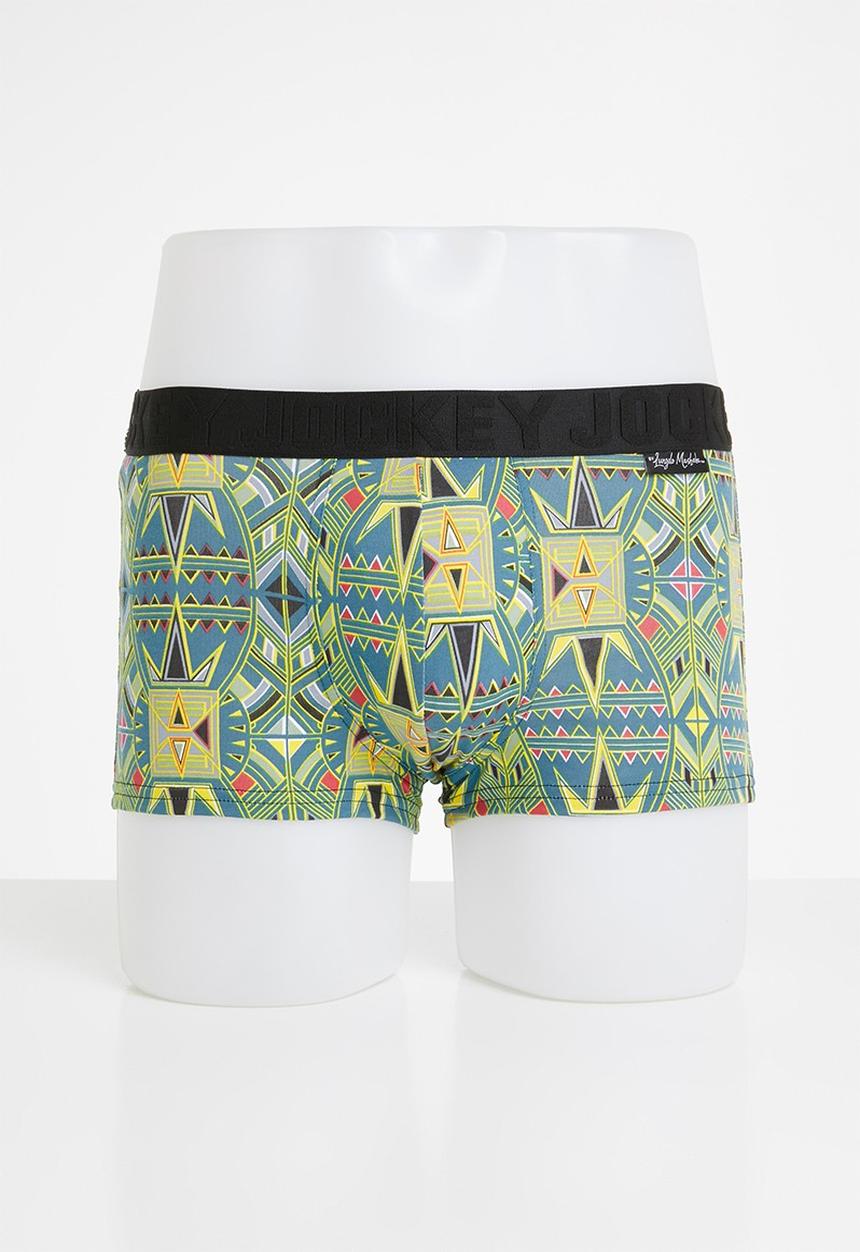 Jockey - Heritage regular leg 2 pack pouch trunks - blue & yellow
