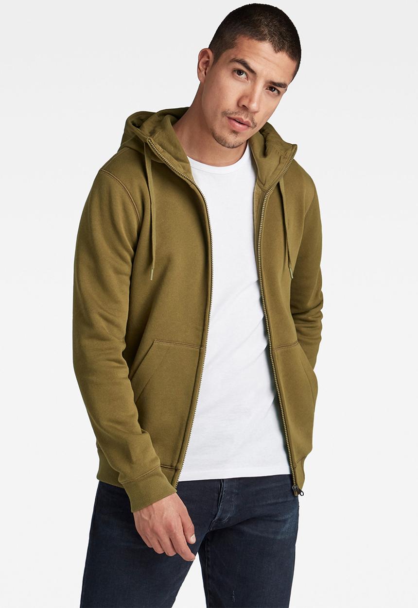 G-STAR - Premium core hooded zip sweater - light antic green