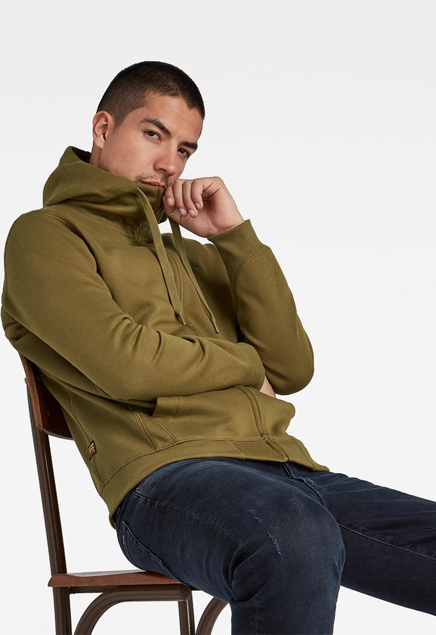 G-STAR - Premium core hooded zip sweater - light antic green
