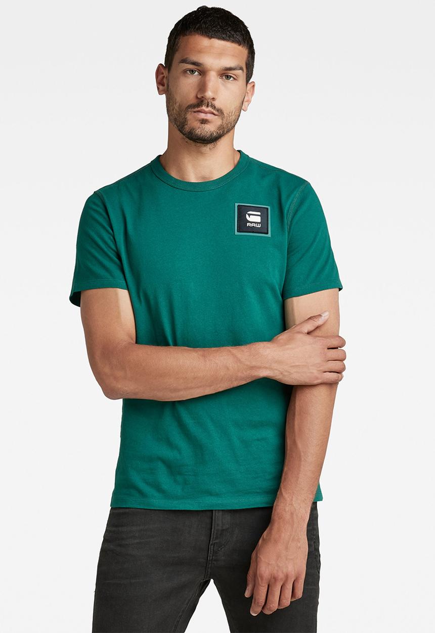 G-STAR - Badge logo+ r short sleeve tee - bright laub
