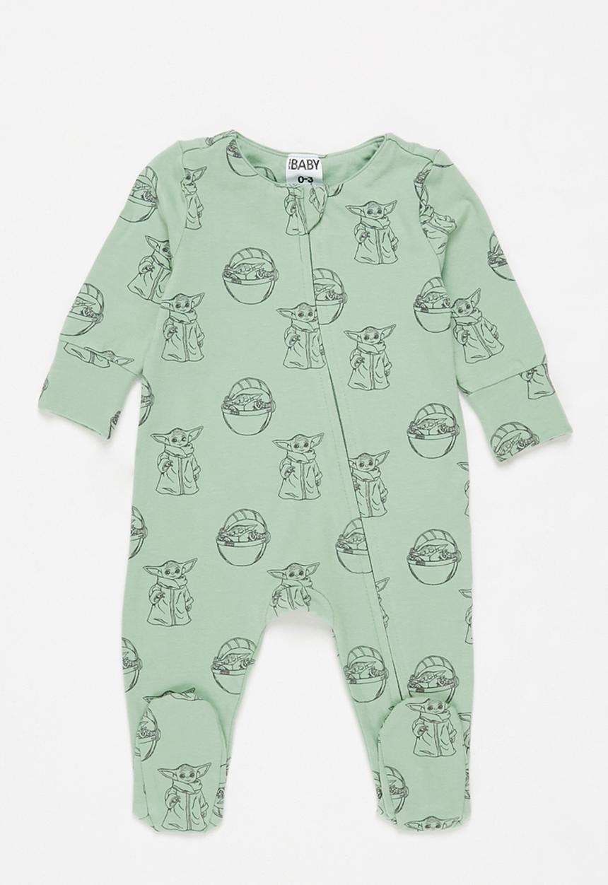 Cotton On - 2 pack long sleeve zip romper lcn - lcn luc grogu pod + floating grogu