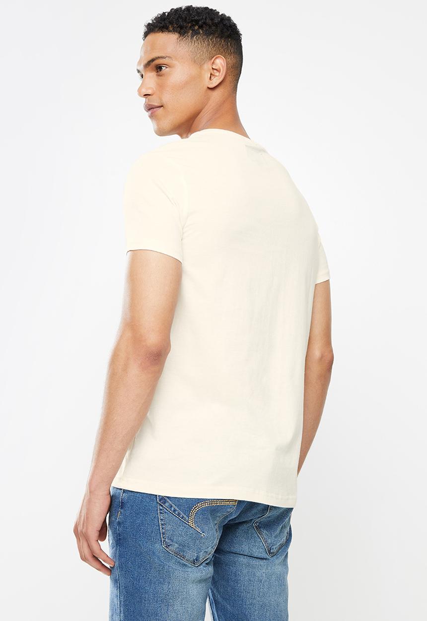 Aca Joe - Aj embroidered tee - cream
