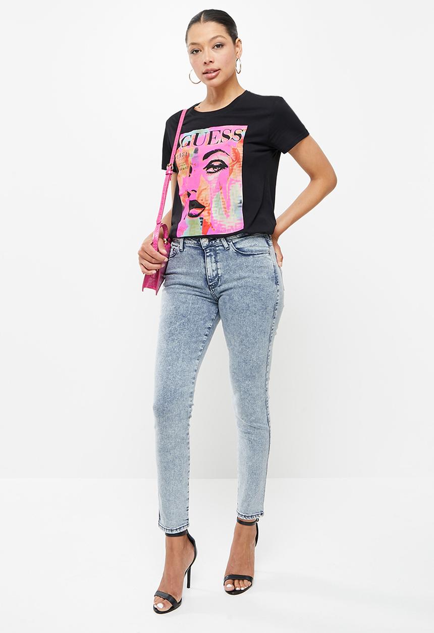 GUESS - Eco acid wash sexy curve - blue