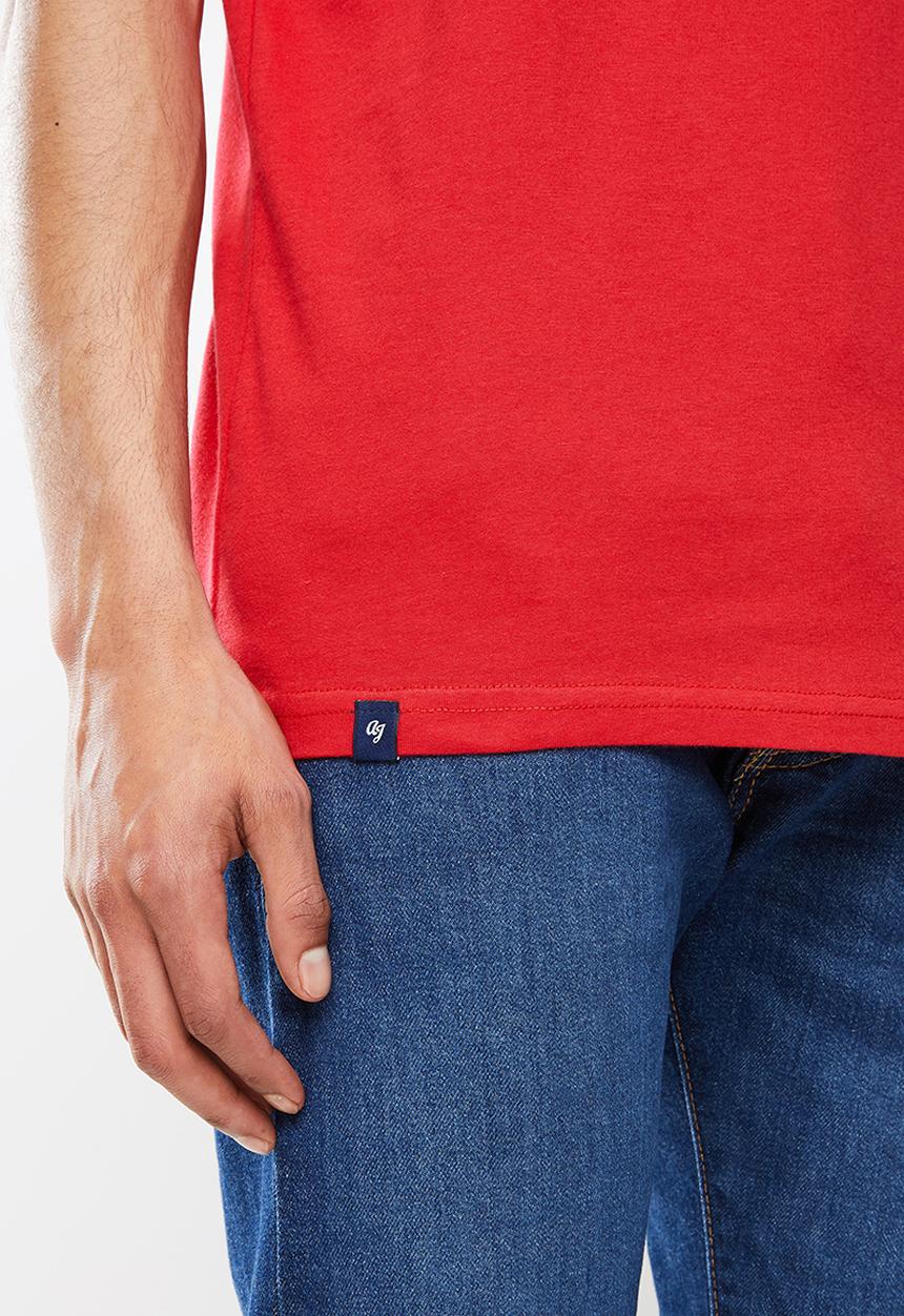 Aca Joe - Aj applique embroidered tee - red